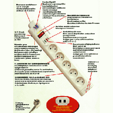 VERLENGSNOER BELKIN 5-V+ BEVEILIGING TEL/FAX  OUTLET